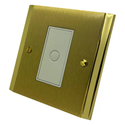 Art Deco Dual Satin Brass Time Lag Staircase Switch