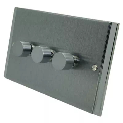 Art Deco Dual Satin Chrome Intelligent Dimmer