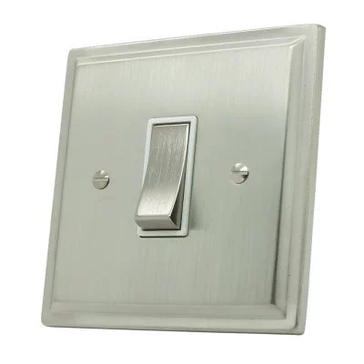 Art Deco Satin Nickel Intermediate Light Switch