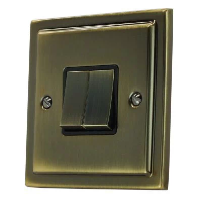 Art Deco Classic Antique Brass Time Lag Staircase Switch