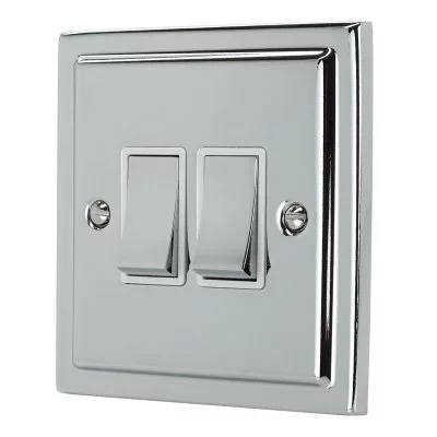 Art Deco Classic Polished Chrome Time Lag Staircase Switch