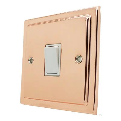 Art Deco Classic Polished Copper Intermediate Light Switch