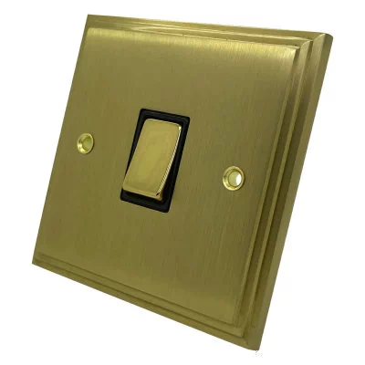 Art Deco Supreme Satin Brass Cooker (45 Amp Double Pole) Switch