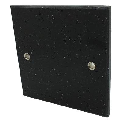 Black Granite / Polished Stainless Blank Plate