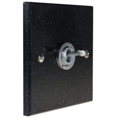 Black Granite / Satin Stainless Intermediate Toggle (Dolly) Switch