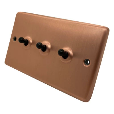 Classic Brushed Copper Toggle (Dolly) Switch