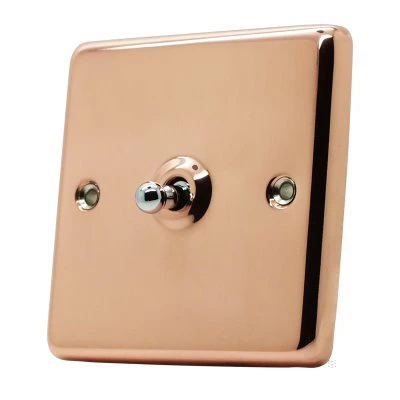 Classic Polished Copper Toggle (Dolly) Switch