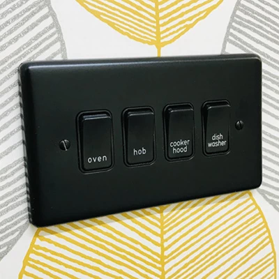 Classic Grid Black Sockets & Switches