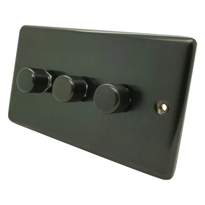 Classic Old Bronze LED Dimmer and Push Light Switch Combination
