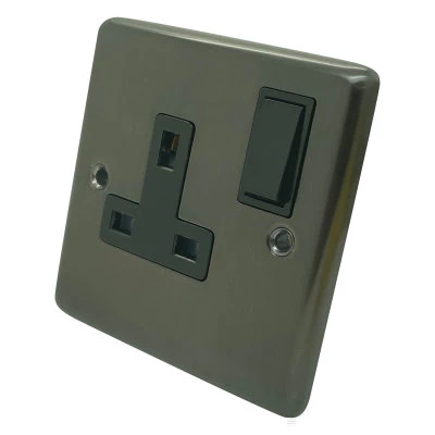 Classic Old Bronze Switched Plug Socket
