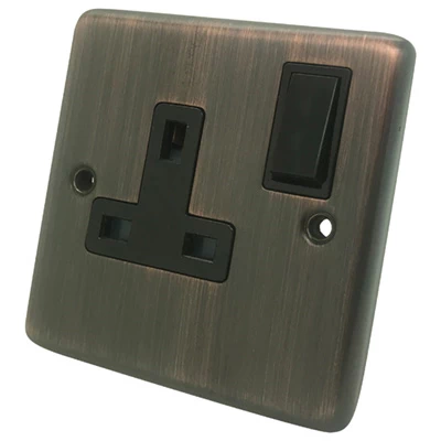 Classic Antique Copper Switched Plug Socket