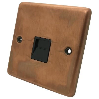 Classical Aged Burnished Copper Telephone Extension Socket