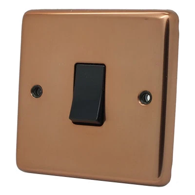 Classic Copper Bronze Round Pin Unswitched Socket (For Lighting)