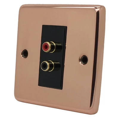 Classic Polished Copper Speaker Socket