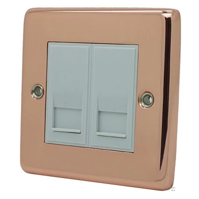 Classic Polished Copper Telephone Extension Socket