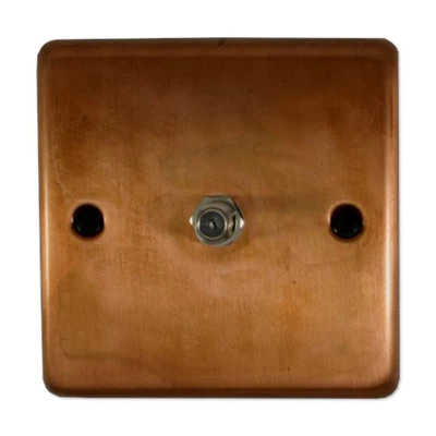 Classical Aged Burnished Copper Satellite Socket (F Connector)