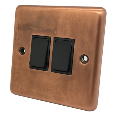 Classical Aged Burnished Copper Time Lag Staircase Switch