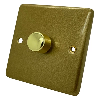 Classical Aged Old Gold Push Intermediate Light Switch