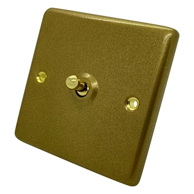 Classical Aged Old Gold Intermediate Toggle (Dolly) Switch
