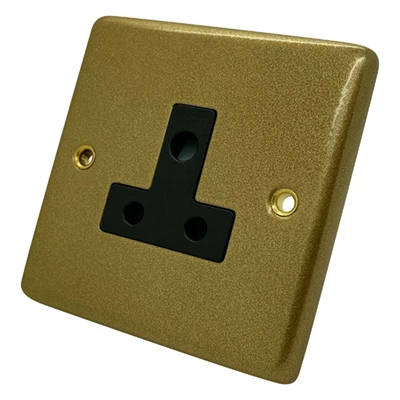 Classical Aged Old Gold Unswitched Plug Socket