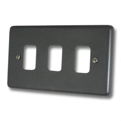 Classical Grid Dark Pewter Sockets & Switches