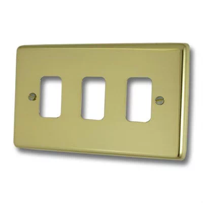 Classical Grid Polished Brass Sockets & Switches