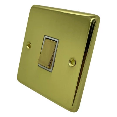 Classical Polished Brass LED Dimmer and Push Light Switch Combination