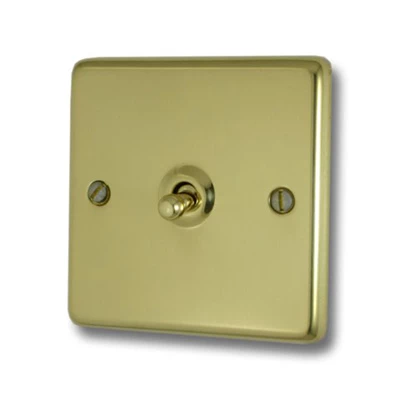 Classical Polished Brass Toggle (Dolly) Switch