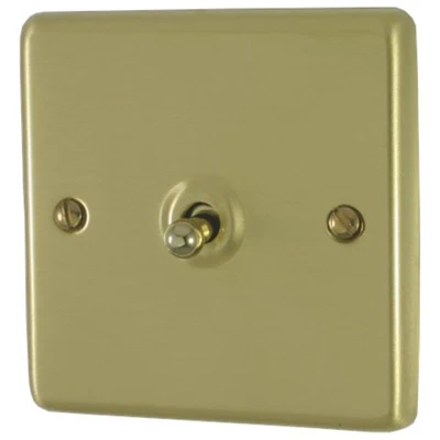 Classical Satin Brass Intermediate Toggle (Dolly) Switch