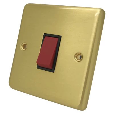 Classical Satin Brass Cooker (45 Amp Double Pole) Switch