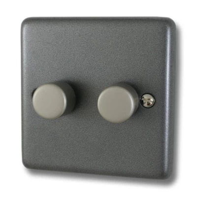 Classical Dark Pewter Push Intermediate Switch and Push Light Switch Combination