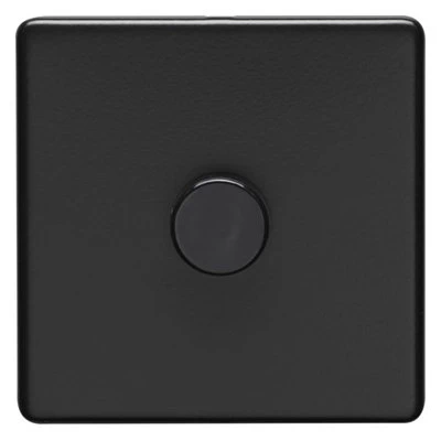 Contemporary Screwless Black LED Dimmer