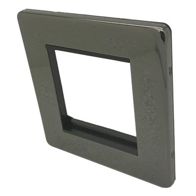Contemporary Screwless Black Nickel Modular Plate