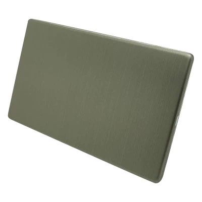 Contemporary Screwless Brushed Chrome Blank Plate