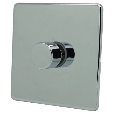 Contemporary Screwless Polished Chrome Intelligent Dimmer