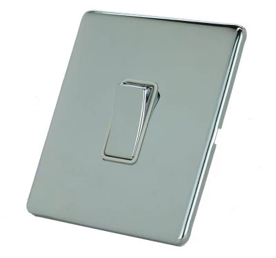 Contemporary Screwless Polished Chrome Time Lag Staircase Switch