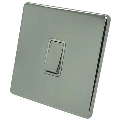 Contemporary Screwless Polished Stainless Quad - TV x 2, SKY Socket x 2 and Telephone Socket