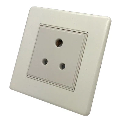 Contemporary Screwless White Round Pin Unswitched Socket (For Lighting)