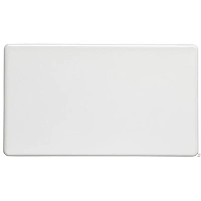 Contemporary Screwless White Blank Plate