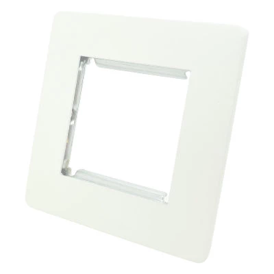 Contemporary Screwless White Modular Plate