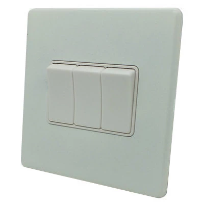 Contemporary Screwless White LED Dimmer and Push Light Switch Combination