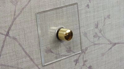 Crystal Clear (Polished Brass) PIR Switch