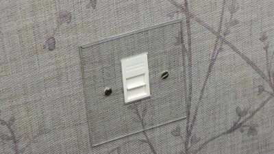 Crystal Clear (White) Telephone Extension Socket