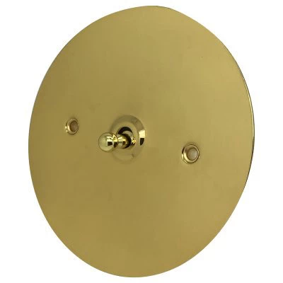 Disc Polished Brass Toggle (Dolly) Switch