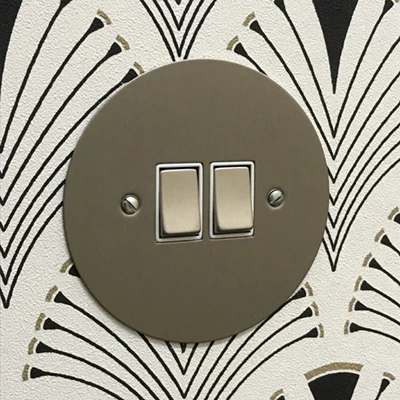 Disc Satin Stainless Light Switch