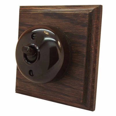 Vintage Dome (Bakelite) Dome | Antique Mahogany Sockets & Switches