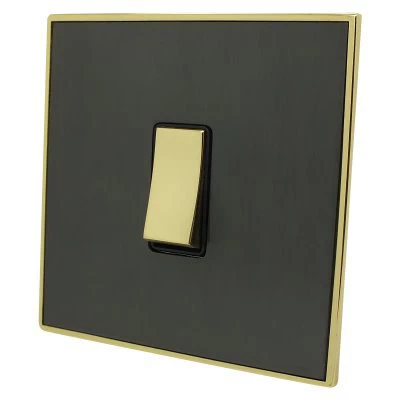 Dorchester Old Bronze Brass Trim Dimmer and Light Switch Combination