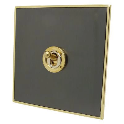 Dorchester Old Bronze Brass Trim Toggle (Dolly) Switch