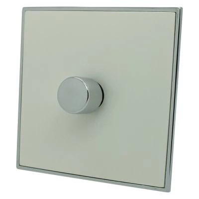 Dorchester White Chrome Trim Push Light Switch