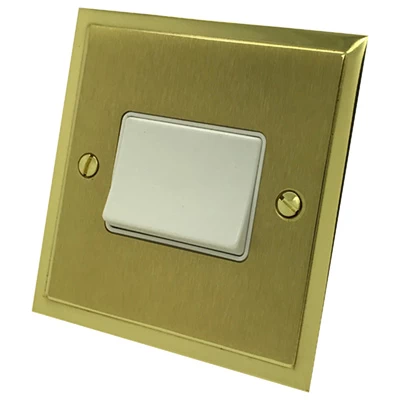 Duo Premier Satin Brass Round Pin Unswitched Socket (For Lighting)